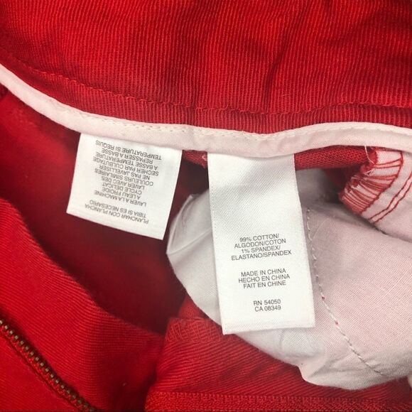 Jones New York sports red crop denim sz 8 - Picture 4 of 8